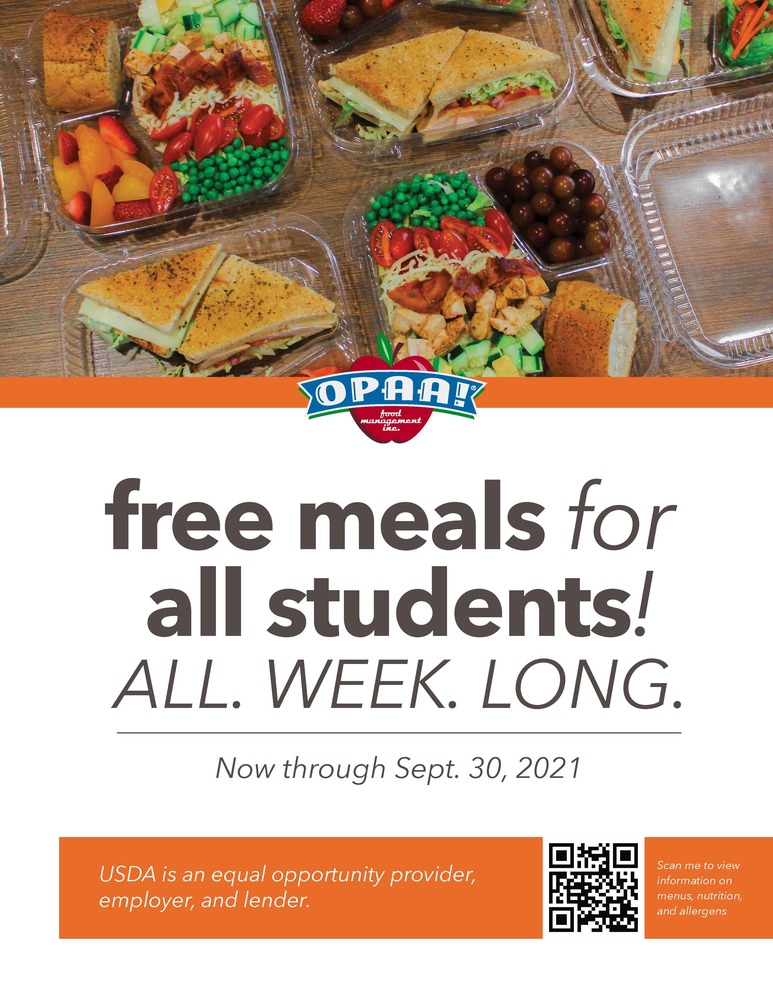 OPAA Free Meals for All Students!